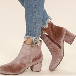 Steve Madden velvet booties